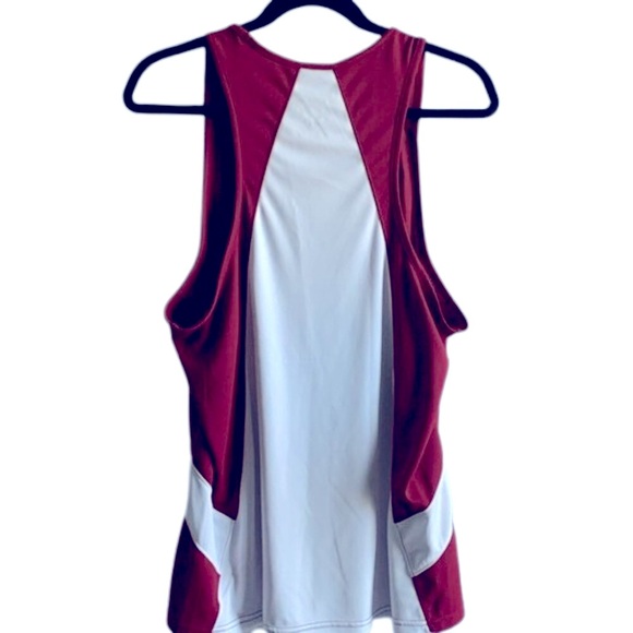 ASICS Mens Team Sweep Singlet, Cardinal/White, Size M. - Picture 6 of 7